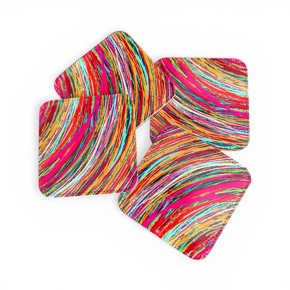 Colorful Abstract Art Coasters, Set of 4